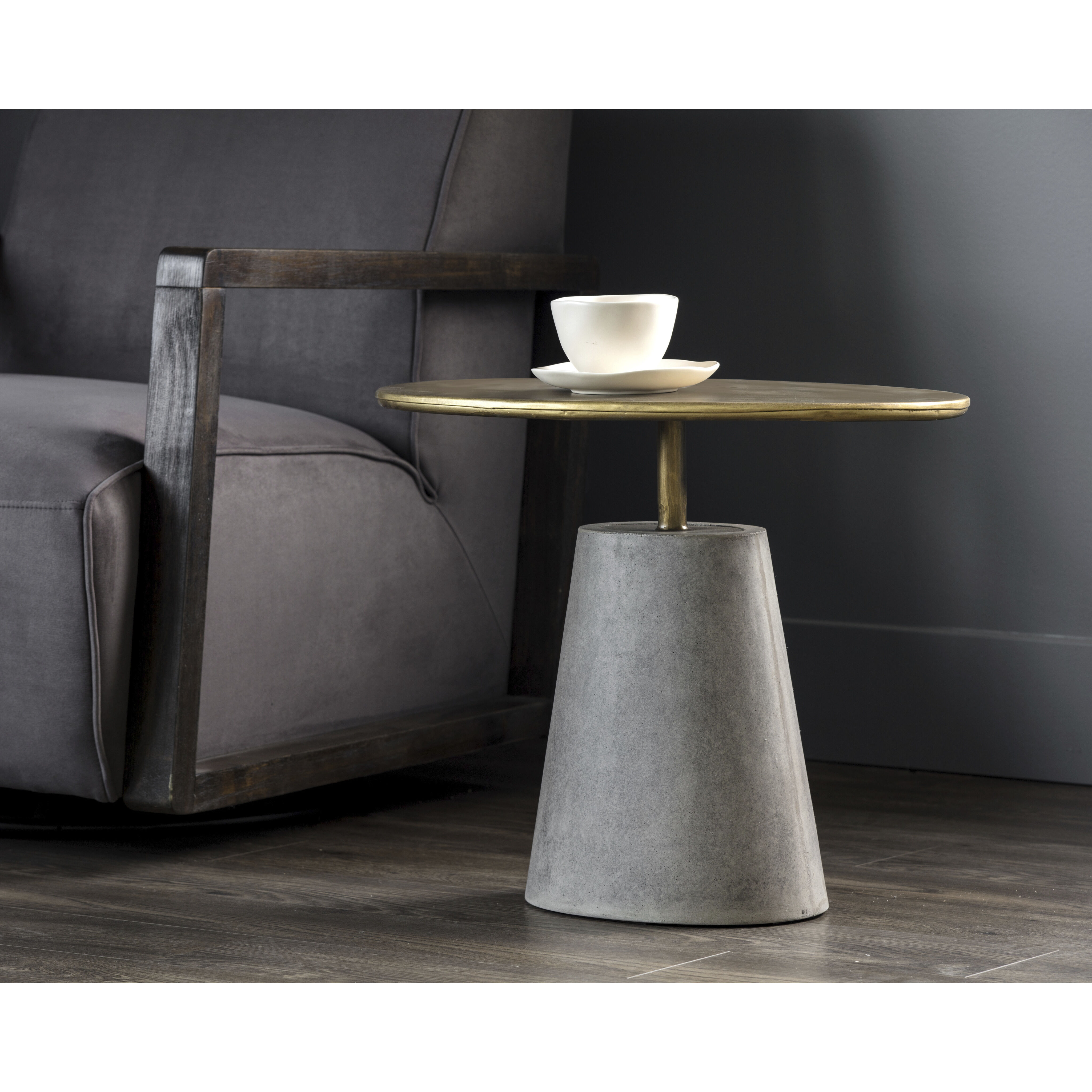 Kadin 22.75 X 19 inch Grey Outdoor Side Table